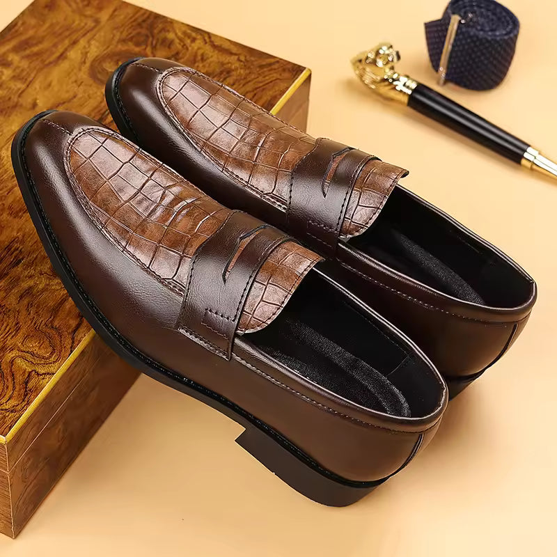 2025 Hot Selling Men's Oxford Flat Leather Shoes (Plus Size)