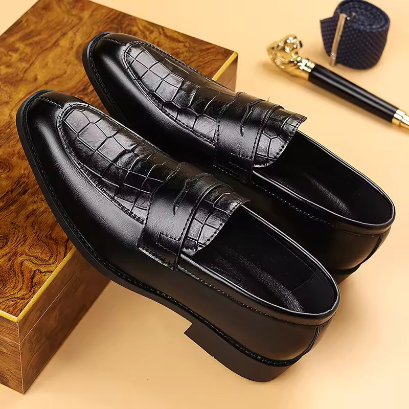 2025 Hot Selling Men's Oxford Flat Leather Shoes (Plus Size)